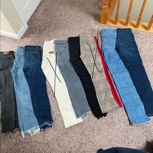 Bundle of 9 pairs of designer jeans